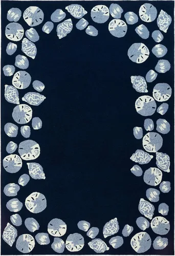 Miniatura 30 de Liora Manne CAPR5163633 - Alfombra costera para interiores y exteriores, color azul marino, 2 pies x 5 pies Cuerdas Navy
