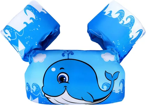 Miniatura 8 de Chaleco de natación para niños pequeños, flotadores de piscina para niños de 20-30-50+ libras, puente de natación para charco/playa, niños y niñas