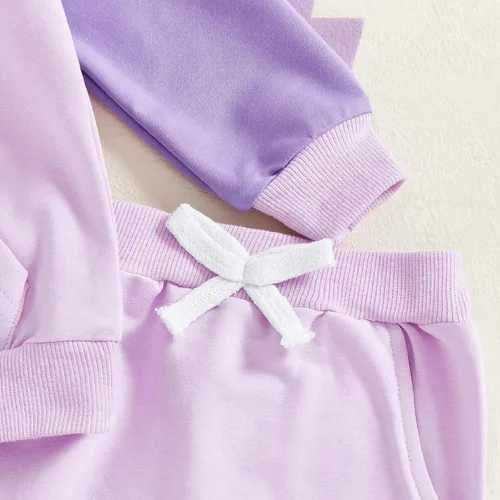 Miniatura 62 de Conjunto de ropa de otoño e invierno para bebé y niño, sudadera larga con capucha y pantalones para niños pequeños, 6, 12, 18, 24 meses, 2T