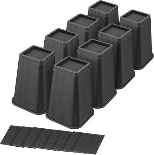 Miniatura 12 de shouwuhho Elevador de Cama de 8 Pulgadas de Alta Resistencia, Elevador de Muebles de 12" 8" 4" para Mesa, Pata de Escritorio, Sofá, Sofá Cama