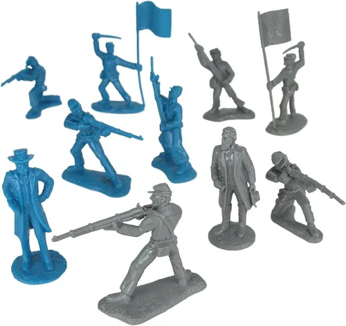 Miniatura 5 de BMC Civil War Plastic Army Men - 26 figuras de soldado de la batalla de Appomattox