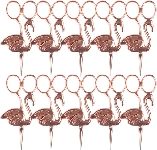 Miniatura 31 de JubileeYarn - Tijeras para bordar, diseño de flamenco, color rosa, 1 par Rosa flamenco