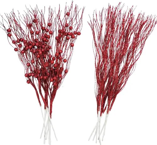 Miniatura 7 de 20 piezas de púas y aerosoles para árbol de Navidad, púas plateadas de Navidad para árbol, decoración de árbol de Navidad, adornos de liquidación