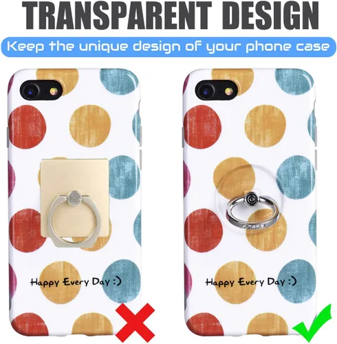 Miniatura 3 de Soporte Transparente para Anillo de Teléfono con Agarre - EI Sonador Soporte Transparente para Anillo de Teléfono Celular con Agarre para Dedos y 2