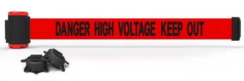 Miniatura 21 de Banner Stakes Soporte magnético de pared de 7 pies – Bandera roja "Danger- Entrée Interdite", se asegura fácilmente a múltiples superficies, cierre