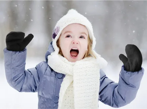 Miniatura 6 de Boao Paquete de 12 pares de manoplas para niños pequeños, paquete de guantes de punto de invierno para niños y niñas