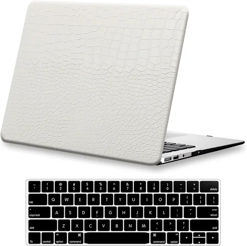 Miniatura 24 de Compatible con Funda para MacBook Air de 13 Pulgadas con Diseño de Cocodrilo 2021 2020 2019 2018 M1 A2337 A2179 A1932, Texturizada Elegante Lujosa