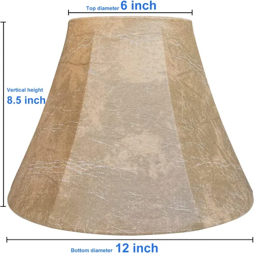Miniatura 2 de Juego de 2 pantallas de lámpara, TOOTOO STAR pantalla de lámpara de imitación a piel de oveja de 6" de ancho superior x 12" de ancho inferior x 8.5