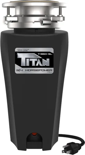 Miniatura 6 de TITAN 10-US-TN-560-3B Sistema de eliminación de basura con impulsores de acero inoxidable y componentes de rejilla, negro (1/2 HP Economy)