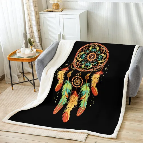 Miniatura 47 de Feelyou Manta de Felpa para Niños con Dibujos de Perros para Cama de Sofá, Manta Sherpa de Perro de Dibujos Animados para Niñas, Rosa, Floral