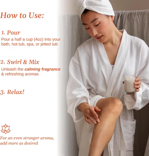 Miniatura 7 de Relax Spa & Bath Sales de baño de aromaterapia para bañera de hidromasaje, baño o spa, bolsa de 2 libras con infusión de magnesio, sal de baño