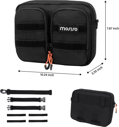 Miniatura 4 de MOSISO Bolsa universal para manillar de motocicleta, para horquilla delantera de motocicleta, bolsa portátil para herramientas de motocicleta, bolsa