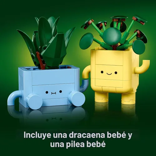 Miniatura 4 de LEGO Botanicals Happy Plants - Juguete de construcción para niños, niñas y niños mayores de 9 años, decoración de sala de juegos para escritorio