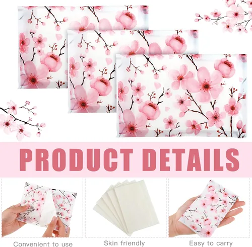 Miniatura 3 de Geyee 50 paquetes de pañuelos faciales de viaje, pañuelos desechables de bolsillo para invitados de boda, viaje, escuela, bolso, suministros