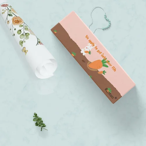 Miniatura 5 de Runtoo Pegatinas colgantes de flores y vides, diseño de peonía y mariposas florales para niñas, dormitorio, sala de estar, fondo de TV, decoración