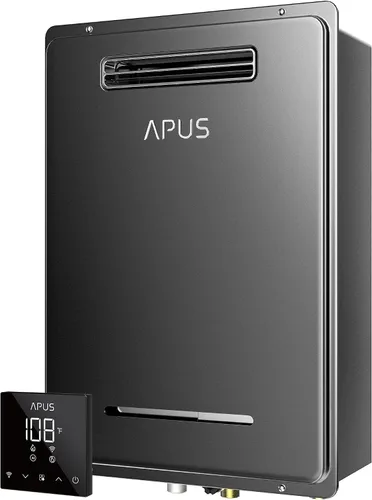 Miniatura 9 de APUS Calentador de agua sin tanque de gas natural, hasta 4.42 GPM, calentador de agua sin tanque para interiores, 95,000 BTU bajo demanda