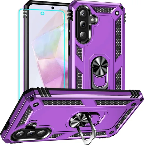 Miniatura 15 de Yiakeng Funda para Galaxy A32 5G, Samsung A32 5G, fundas protectoras de grado militar con anillo para Samsung Galaxy A32 5G (verde militar)