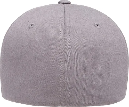 Miniatura 3 de Flexfit Gorra ajustada de sarga de algodón para hombre, plateado