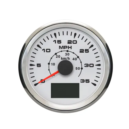 Miniatura 15 de ELING Velocímetro GPS para coche, motocicleta, barco con odómetro 0-80 mph, 0-120 km/h, para ATV, UTV, con 8 luces de fondo de 85 mm Negro+Negro