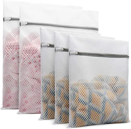 Miniatura 7 de 3 bolsas de malla de hexagonal para ropa delicada, 12 x 16 pulgadas