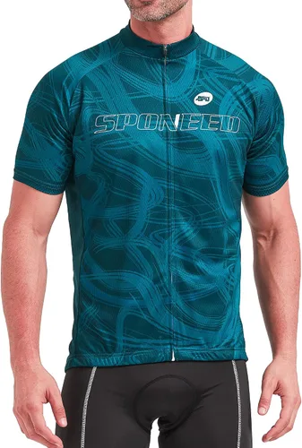 Miniatura 77 de sponeed - Jerséis de ciclismo para hombre, tops, camisas de ciclismo, manga corta, atuendo de ciclismo, chaqueta de ciclismo de cierre completo
