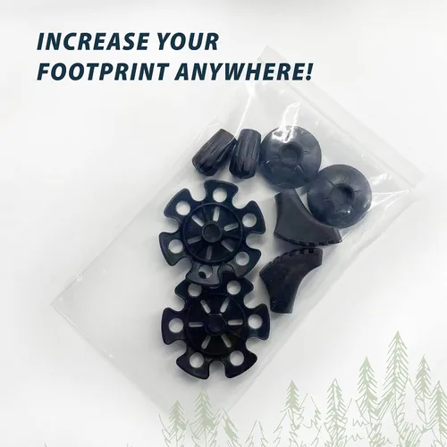 Miniatura 6 de TREKOLOGY Trekking Pole Tips and Baskets Set - Rubber Replacement Accessories for Walking Sticks and Hiking Pole