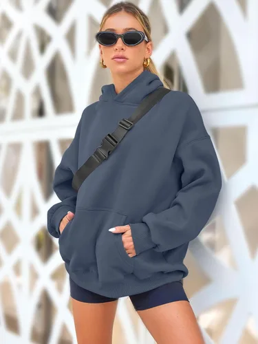 Miniatura 68 de AUTOMET Sudaderas de gran tamaño con capucha de forro polar para mujer, camisas de manga larga, sudaderas con bolsillo para otoño 2025