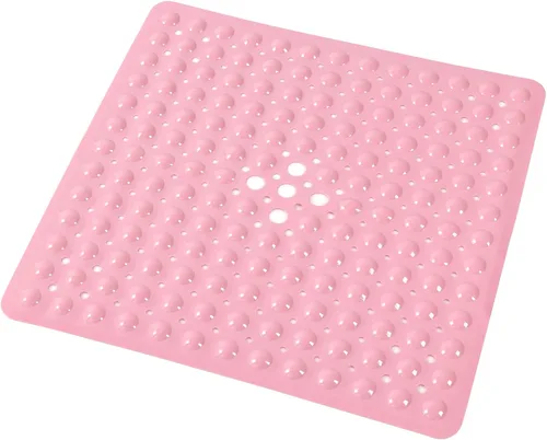 Miniatura 8 de Almohadilla de ducha antideslizante para bañera, 21 x 21 pulgadas, suave, de gran tamaño, lavable a máquina, con orificios de drenaje, ventosa