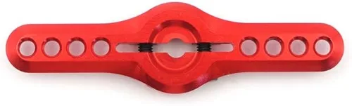 FrSky Brazo servo metálico 6-25T azul y rojo (rojo, doble completo)