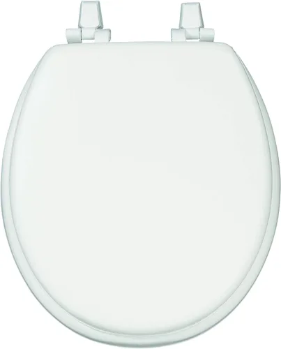 Miniatura 4 de Centoco Asiento de inodoro redondo suave acolchado vinilo HPS20-001 blanco