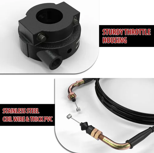 Miniatura 4 de 1PZ GS1-S78 7/8" Juego Universal de Acelerador de Agarre Giratorio con Cable de Acelerador para 50 cc 80 cc 125 cc 150 cc GY6 4 Tiempos Scooter