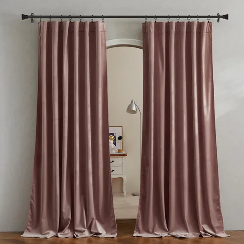 Miniatura 19 de Pony Dance Cortinas de terciopelo blanco de lana, suaves, clásicas, sólidas, aisladas térmicas, para sala de estar, protección de privacidad, lana