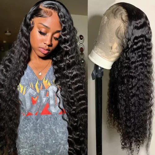 Miniatura 16 de Bling Hair - Peluca de cabello humano con encaje frontal de 26 pulgadas, predepilada, sin pegamento, peluca frontal de encaje HD de 13 x 4, pelucas