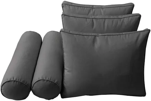 Miniatura 3 de Prolinemax Estilo 3 - Cojín de colchón y almohada para exteriores, interior, sofá cama, porche, cama oscilante, ribete de canalé, tamaño individual