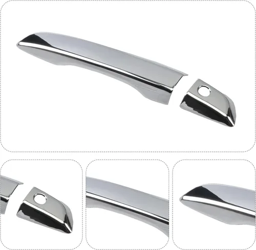 Miniatura 3 de Cubierta de Manija de Puerta Cromada Compatible con Honda Civic Sedán Hatchback Coupé Tipo R de 10ª Generación 2016 2017 2018 2019 2020 2021 Manija