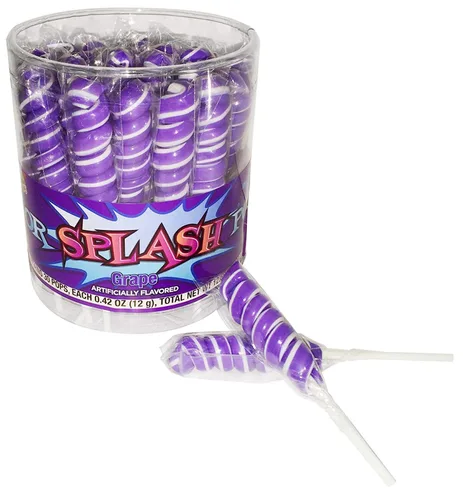 Miniatura 9 de Bote de piruletas de COLORSPLASH LOLLIPOPS (30 piruletas), 12.69 onzas, sabor a cereza negra