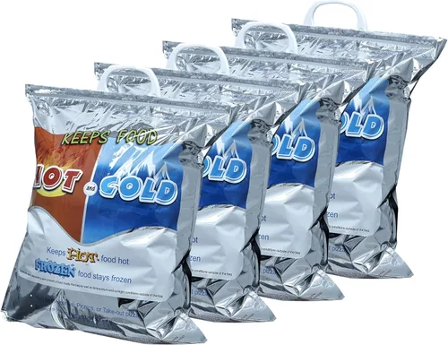 Miniatura 31 de Superio Bolsas aisladas para bebidas frías y calientes para entrega de alimentos, bolsas de compras de comestibles, almacenamiento de alimentos