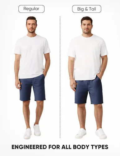 Miniatura 4 de JMIERR - Pantalones cortos informales para hombre, pantalones cortos de golf, pantalones chinos con cordón, de tela de sarga elástica, para verano