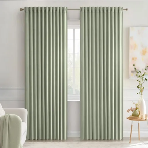 Miniatura 66 de MIULEE Cortinas opacas con pestaña trasera de 63 pulgadas de largo, juego de 2 paneles para sala de estar, dormitorio, privacidad, bolsillo