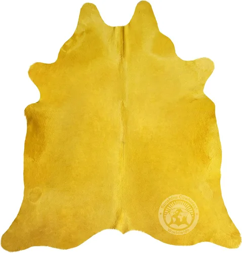 Miniatura 7 de Sunshine Cowhides Alfombra de piel de vaca 100% genuina teñida, color azul marino, alfombra de estilo moderno y alfombra para suelo de sala