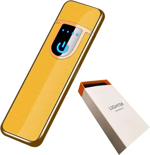 Miniatura 11 de Encendedor electrónico recargable por USB, mini pantalla táctil creativa, pantalla LED, resistente al viento, sin llama con cable de carga, silencio
