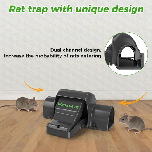 Miniatura 3 de Trampas reutilizables para ratas y ardillas listadas, evita que se desencadene accidentalmente la trampa para ratones, trampa túnel de doble entrada