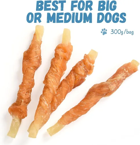 Miniatura 4 de Pawmate Dog Treats - Palitos de bacalao envueltos en pollo, golosinas naturales de bacalao de pollo rico en omega-3, golosinas masticables