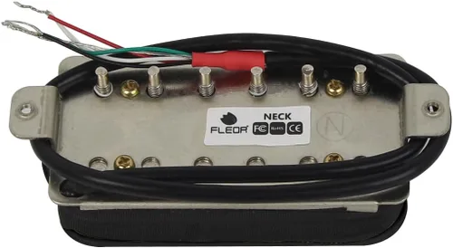 Miniatura 3 de FLEOR Pastillas de guitarra eléctrica Humbucker Cuello Alnico 5 Negras