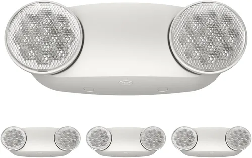 Miniatura 12 de Paquete de 6 luces de emergencia para negocios, con batería de respaldo, cable duro, certificado UL 924, CA 120/277V, iluminación de emergencia LED