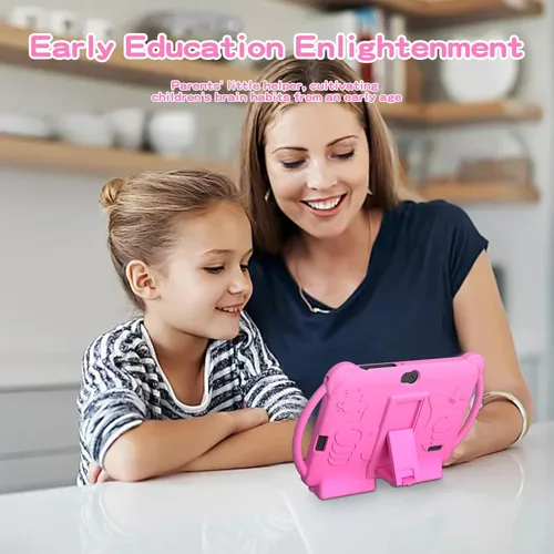Miniatura 2 de Tablet para niños, tablet de 7 pulgadas para niños 4GB+32GB admite expansión de 1TB, control parental preinstalado, tablet Android para niños, Rosa