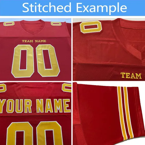 Miniatura 3 de Camiseta de fútbol personalizada cosidaletras impresas con números, camisetas deportivas personalizadas para hombresmujeresjóvenespreescolares