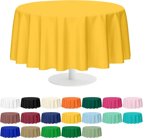 Miniatura 47 de Mulbozy 2 piezas de mantel de plástico negro para mesa rectangular, 54 × 108 pulgadas, fundas desechables de mesa para fiestas negras