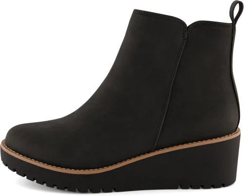 Miniatura 2 de CUSHIONAIRE Botas de cuña Ilena para mujer + espuma viscoelástica, anchos disponibles, Negro