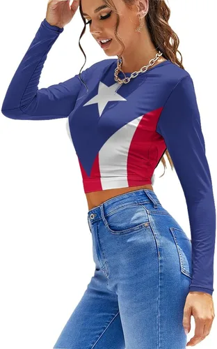 Miniatura 4 de Camiseta sin espalda con bandera de Puerto Rico para mujer, camiseta de verano XL